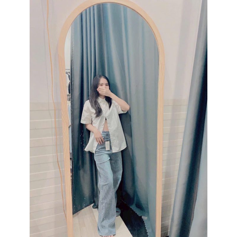 Quần Jean suông gân 2 màu hot