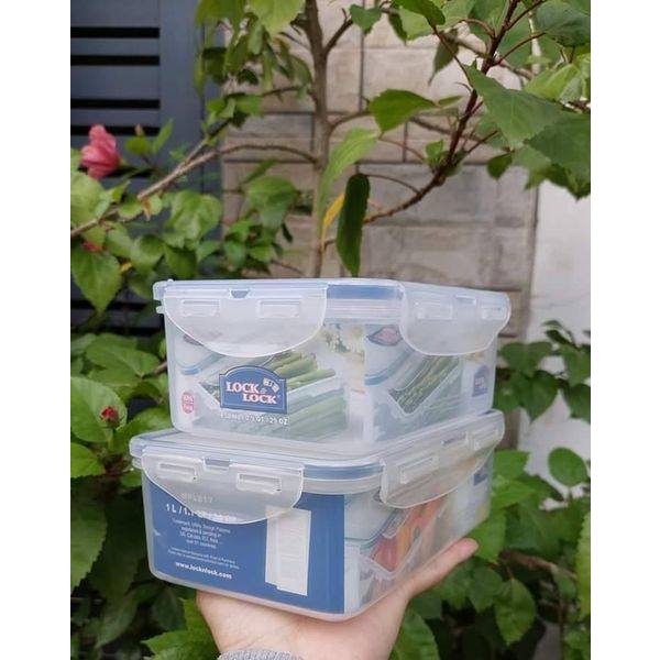 Set 3 Hộp Nhựa Lock & Lock HPL817H nắp cài  dáng cao.