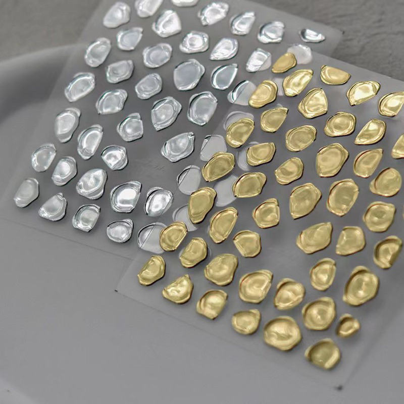 Sticker dán móng tay lụa TOMONI hình con dấu sáp kim loại dán chữ cái móng tay