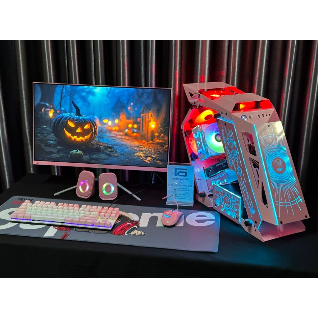 Máy PC Chiến Mọi Gaming Full Hồng New 100% BH 03 Năm - i3 10105F / H410 / Ram 16G / Card RX 560 / SSD Nvme 512GB