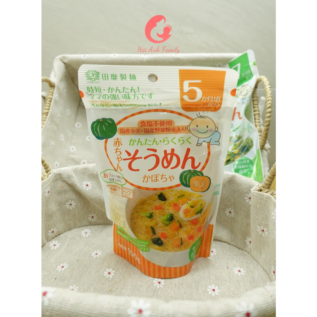 Mì Somen/Udon/Spaghetti cho bé ăn dặm nhập khẩu Nhật Bản - 100g
