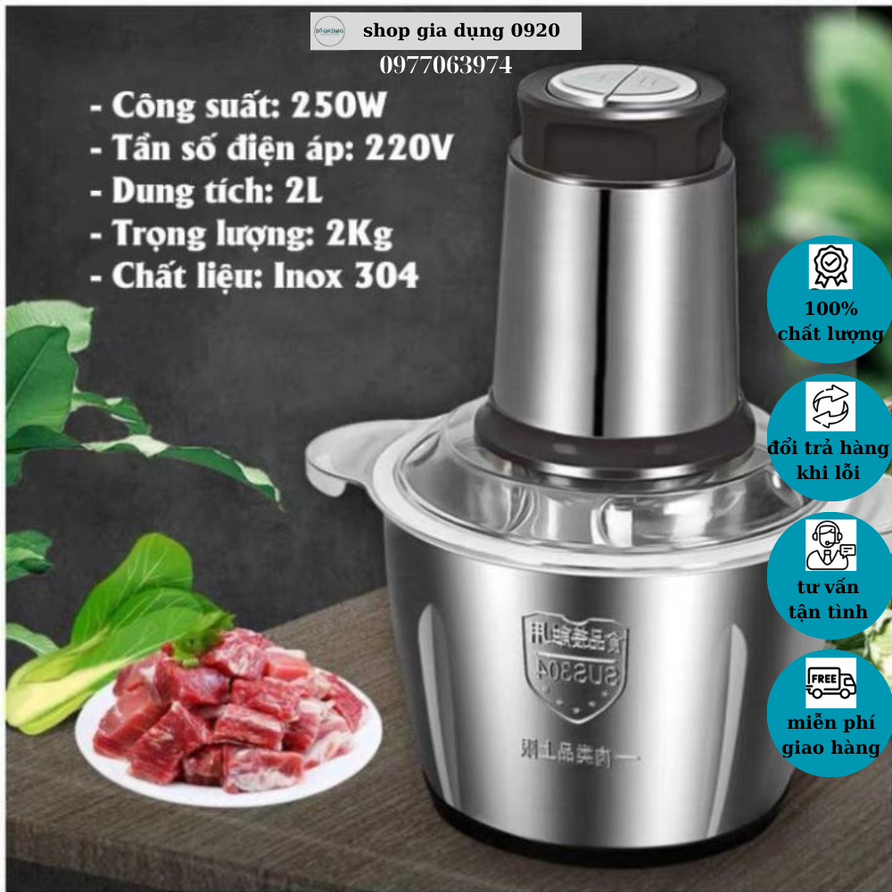 🔥FREESHIP🔥MÁY XAY THỊT ĐA NĂNG INOX 4 LƯỠI SIÊU BỀN✔️
