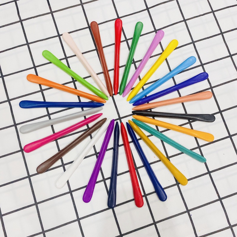 Bộ 24 Bút Màu Sáp - Màu Hữu Cơ Cho Bé Tập Vẽ - Cao Cấp Tự Nhiên An Toàn