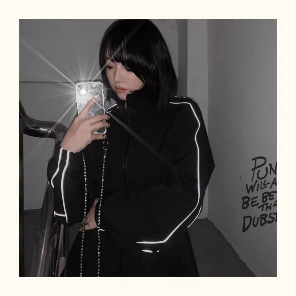 Áo khoác gió "Cao Cấp" 2 lớp, dây sọc phản quang. Mã A5