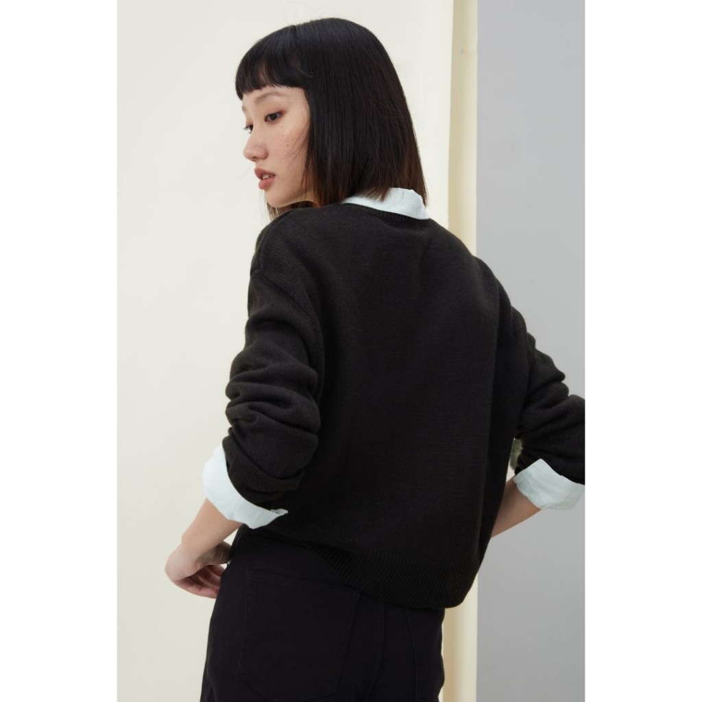 Áo len đen HM H&M sz XS, S 0902518007_hàng chính hãng authentic