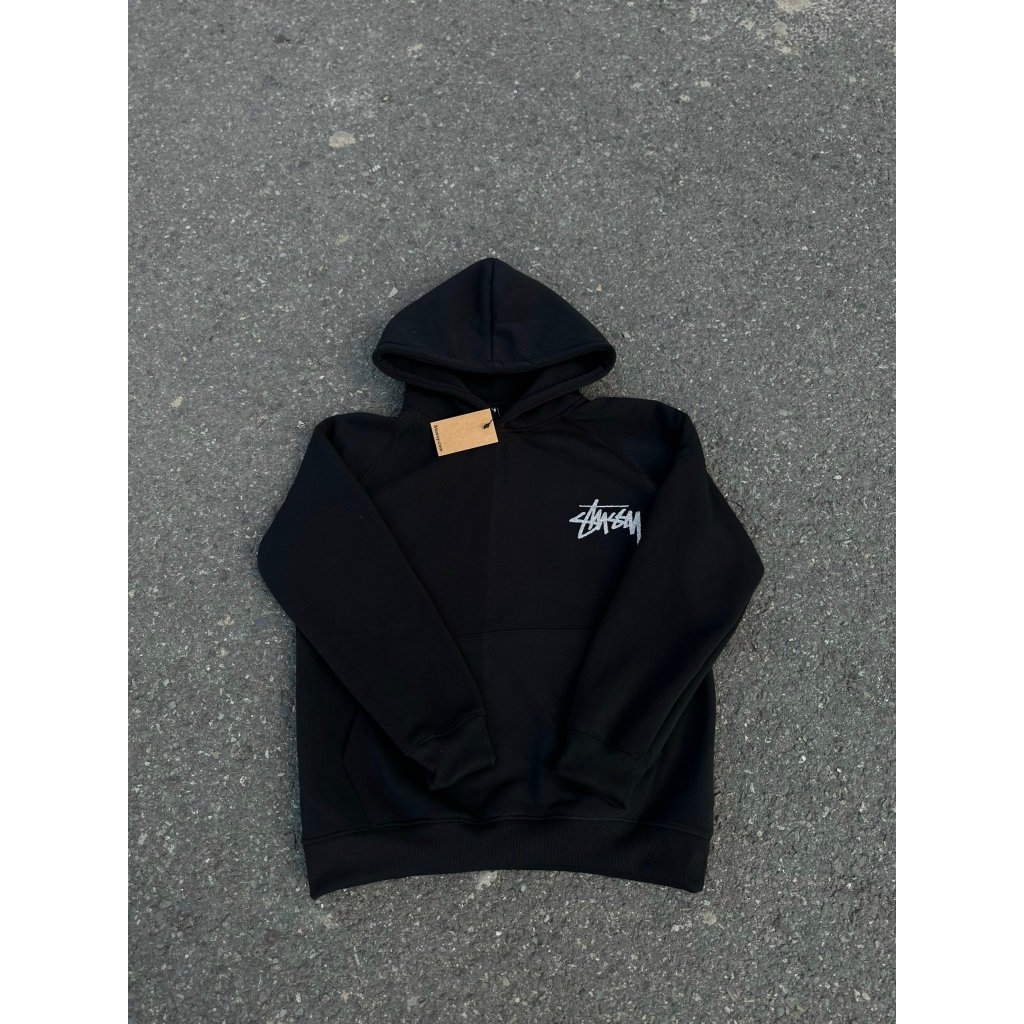 Áo Hoodie Stussy Kim Tuyến Chất Nỉ Bông Full Tem Tag, Hoodie Form rộng unisex nam nữ - repsaigon