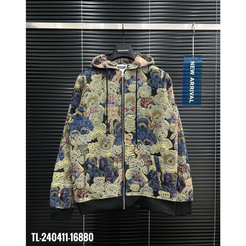 🔥Hot🔥Áo hoodie Moschino họa tiết thiết kế hot trend Nam nữ Thu Đông 2023