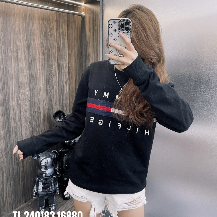 ⭐HOT⭐Áo nỉ Sweater Tommy in vạch chữ ký thiết kế hot trend Nam Nữ Thu Đông 2023-áo nỉ TOMMY