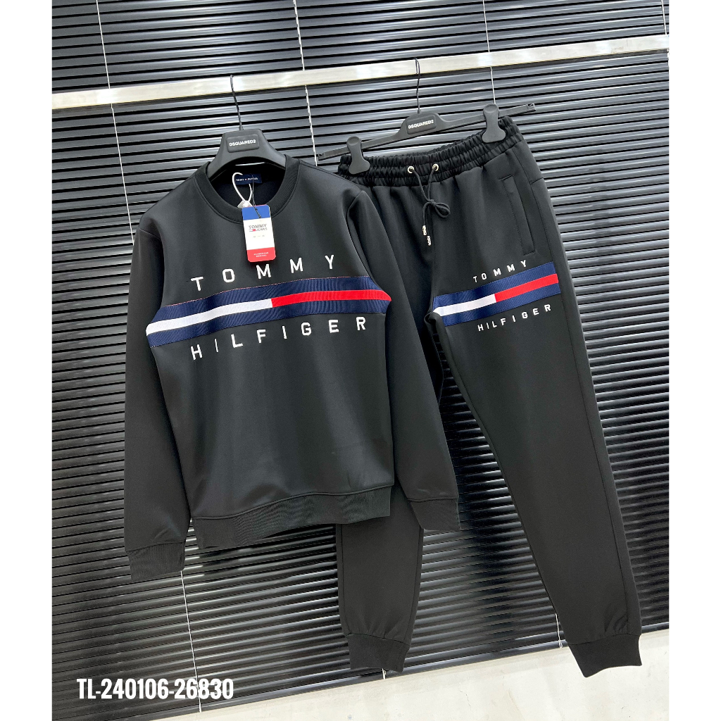 ⭐HOT⭐Áo nỉ Sweater Tommy in vạch chữ ký thiết kế hot trend Nam Nữ Thu Đông 2023-áo nỉ TOMMY