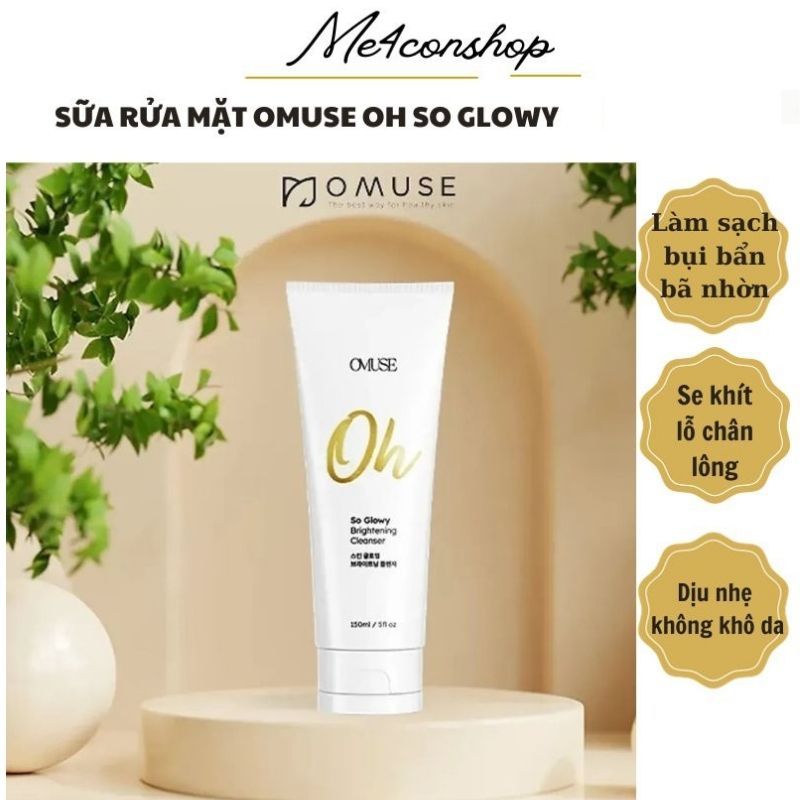 Sữa rửa mặt Omuse Oh So Glowy,trắng da,mờ nám,sữa rửa mặt Oh Omuse me4conshop