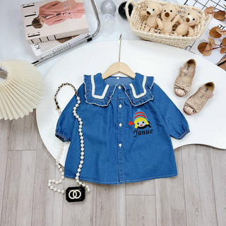 Váy dài tay dáng babydoll cho bé kèm ảnh thật