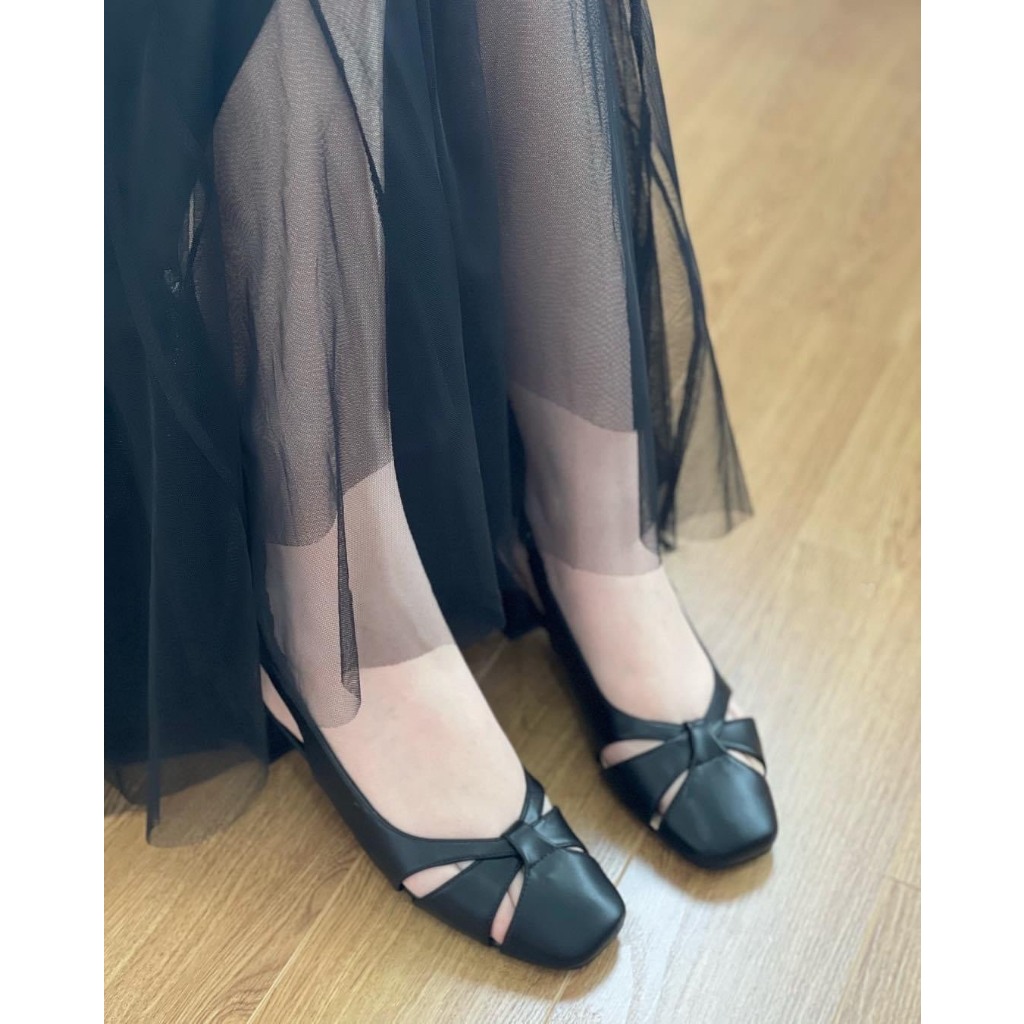 Giày sandal bít mũi gót vuông 3P xinh xắn Giày Bánh Bèo mã SandalRo