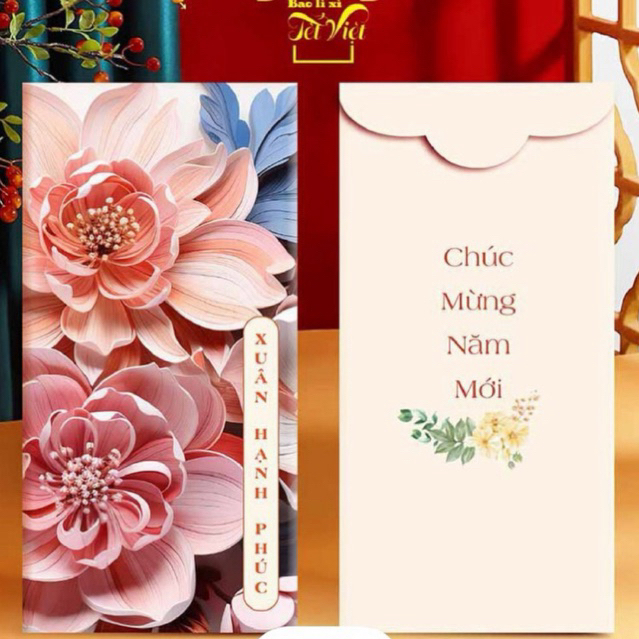 SỈ  Túi Lì Xì Hoa Xuân Cao Cấp 2024 Tết Giáp Thìn Chất Đẹp Size Lớn Được Chọn Mẫu