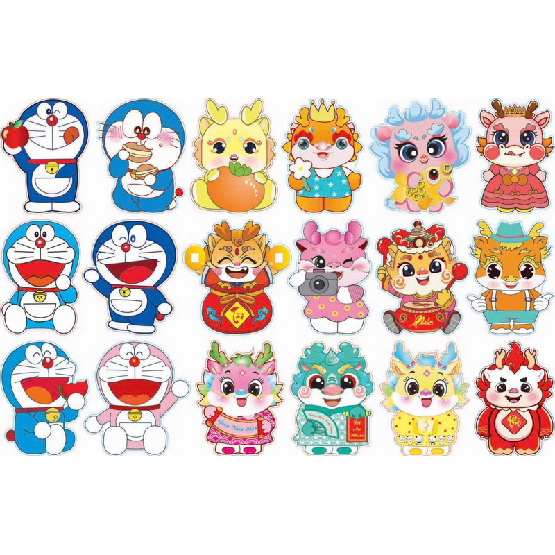 Bao Lì Xì Hình ChiBi Hoạt Hình Mới Nhất Năm 2024 In Đẹp Sắc Nét Phủ Dạ Quang Đẹp 1 CÁI