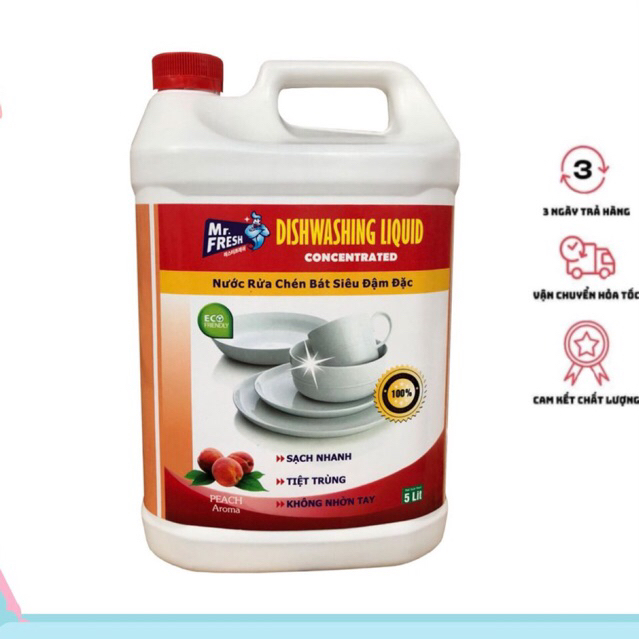 Nước rửa chén bát siêu đậm đặc Mr.fresh 5L
