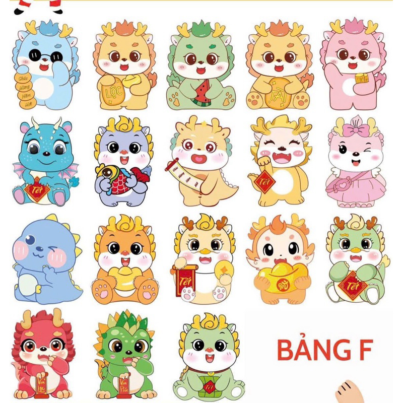 Bao Lì Xì Hình ChiBi Hoạt Hình Mới Nhất Năm 2024 In Đẹp Sắc Nét Phủ Dạ Quang Đẹp 1 CÁI