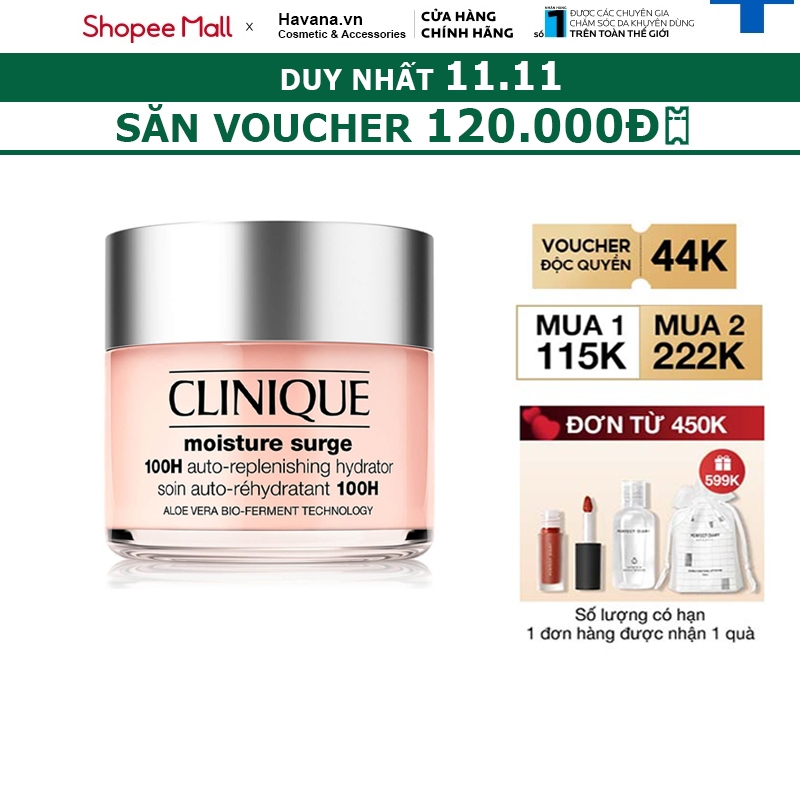 Kem Dưỡng Ẩm Clinique Moisture Surge 72 100 giờ đủ size 30ml 50ml và 125ml