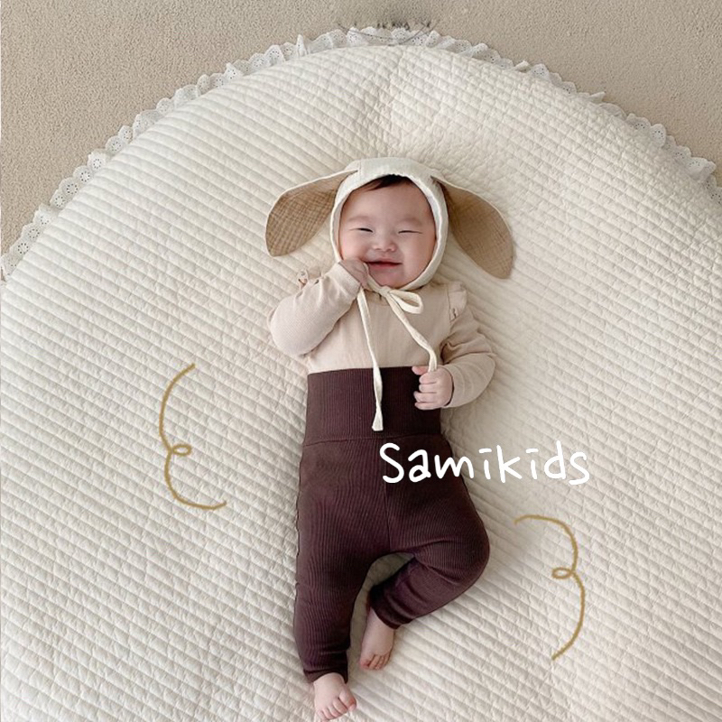 Quần cạp cao cotton Hàn dày dặn thu đông cho bé 3-14kg