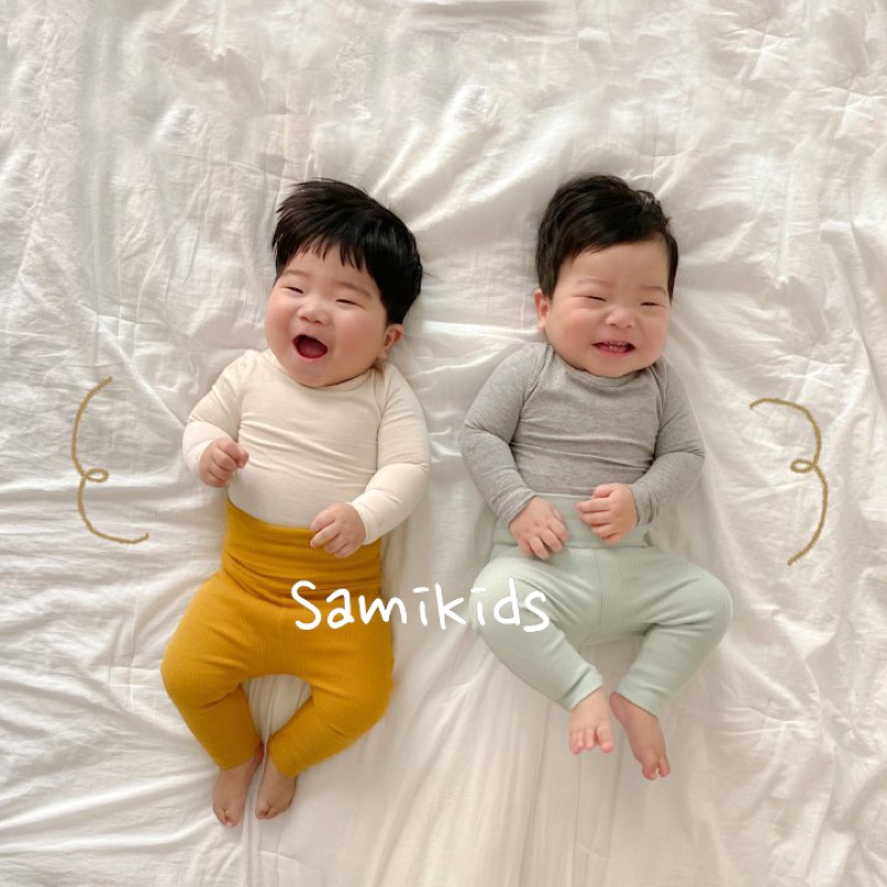Quần cạp cao cotton Hàn dày dặn thu đông cho bé 3-14kg