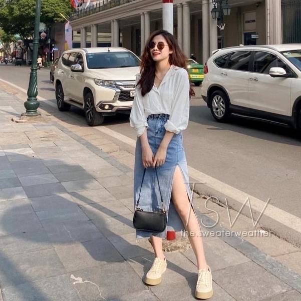 CHÂN VÁY JEAN XẺ VIỀN CAO THỜI THƯỢNG THU ĐÔNG V06