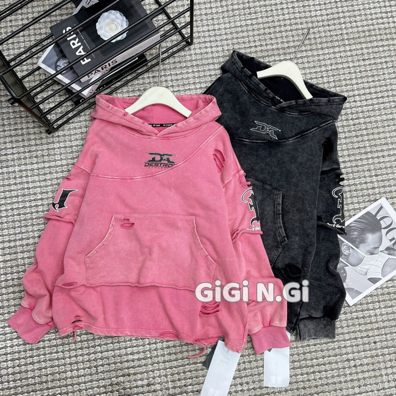 Áo Hoodie AF Pha Tay Rách Siêu Chất