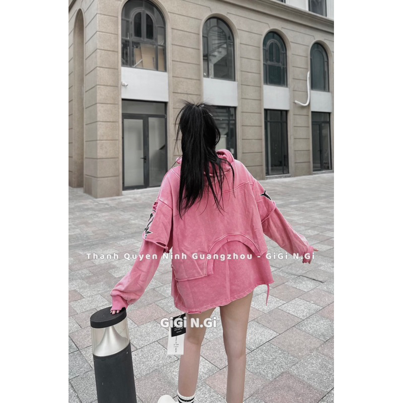 Áo Hoodie AF Pha Tay Rách Siêu Chất