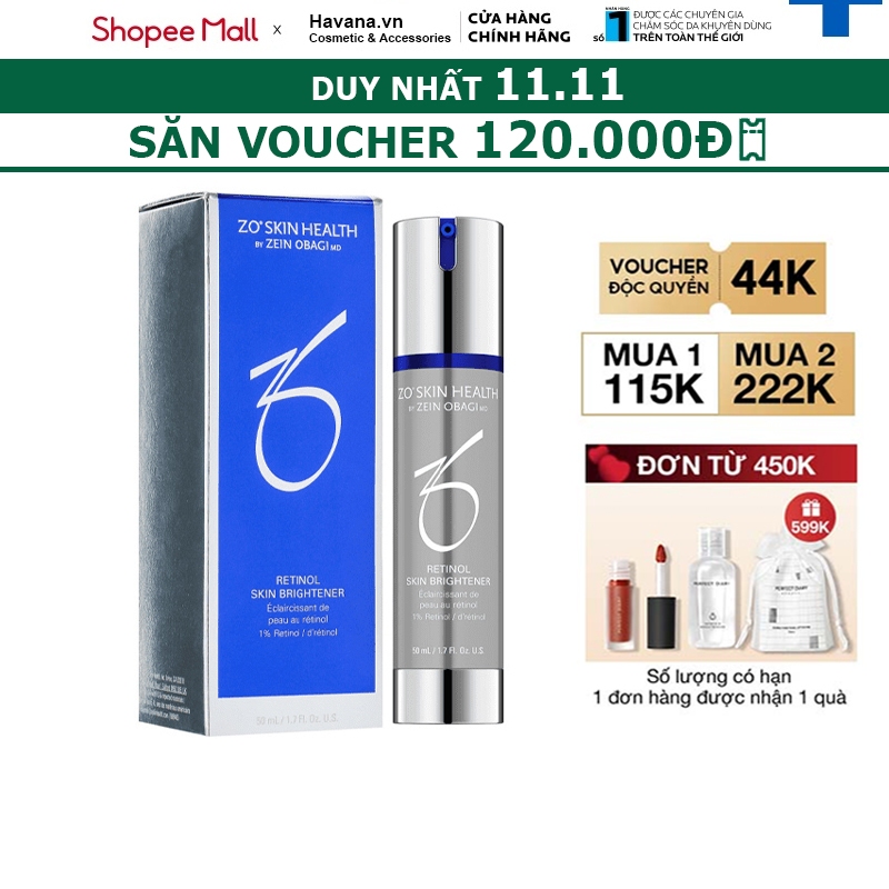 Kem chống lão hóa làm trắng tái tạo da ZO SKIN HEALTH Retinol Skin Brightener 50ml