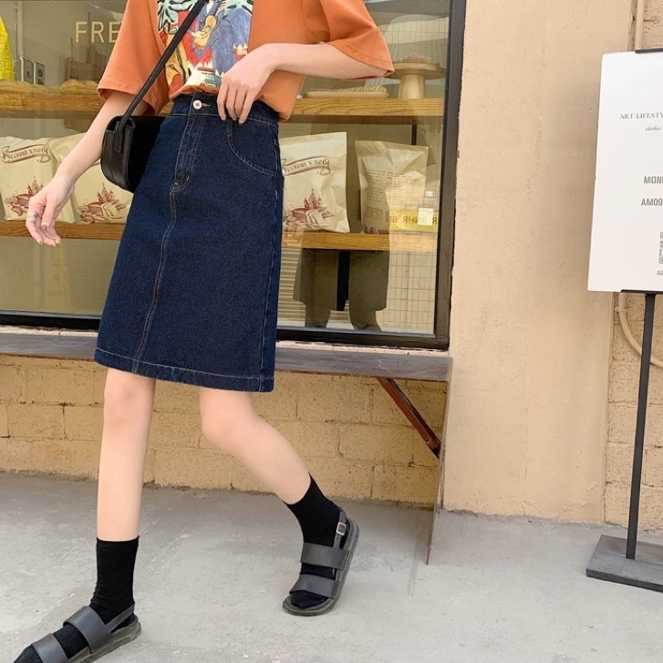 CHÂN VÁY MIDI DÀI LƯNG CAO DÁNG A XẺ SAU TRẺ TRUNG THỜI TRANG THU ĐÔNG V07