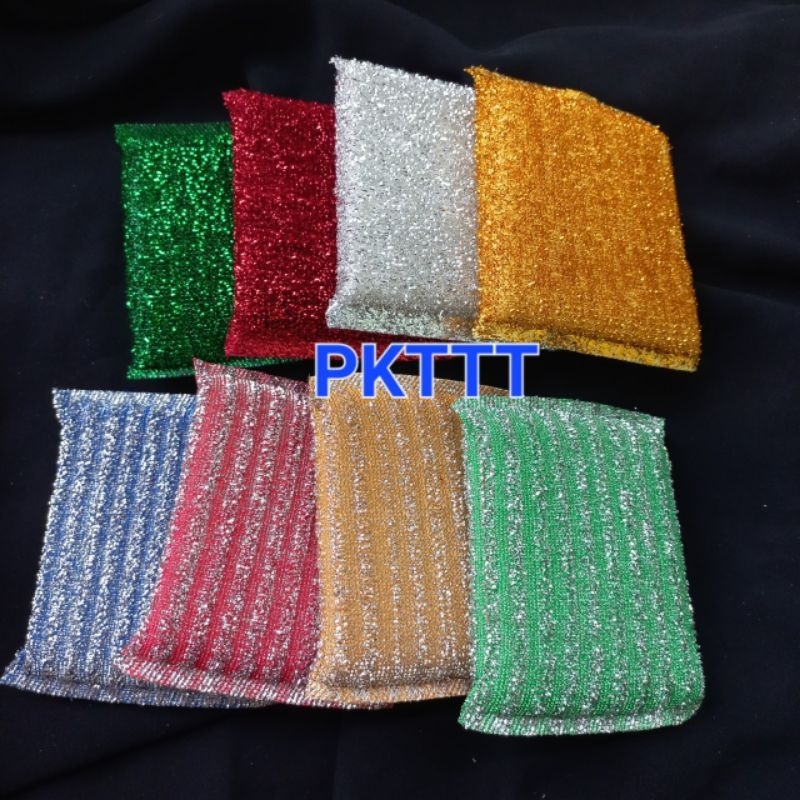 Túi 2 miếng rửa chén kim tuyến (màu ngẫu nhiên)