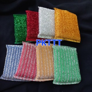 Combo 4 miếng rửa chén kim tuyến đa năng (8×10.5cm)
