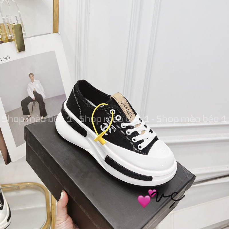 Giày thể thao sneaker cn kẻ viền đế cao fullbox