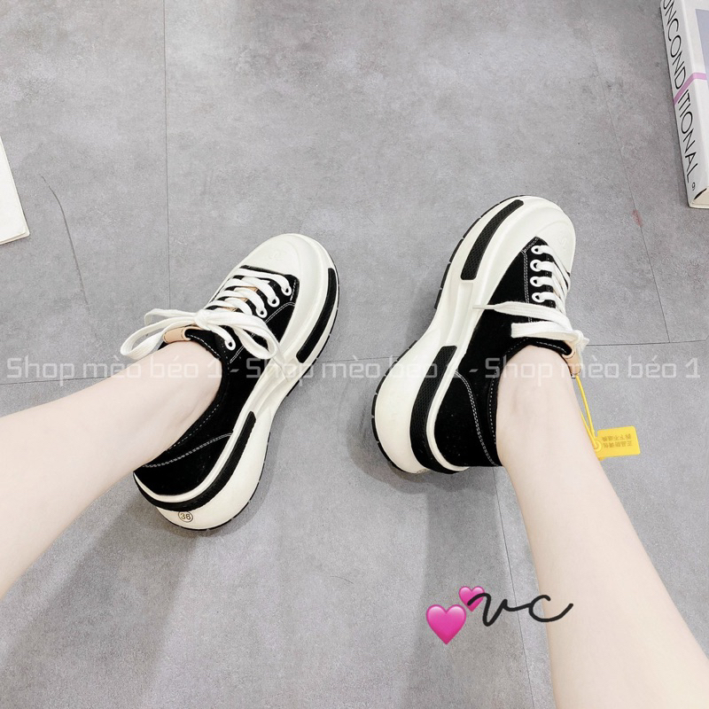 Giày thể thao sneaker cn kẻ viền đế cao fullbox