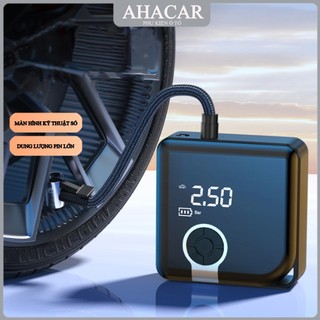 Máy bơm lốp ô tô không dây AHACAR Máy bơm hơi mini không dây cầm tay tiện dụng kết hợp sạc dự phòng phụ kiện ô tô