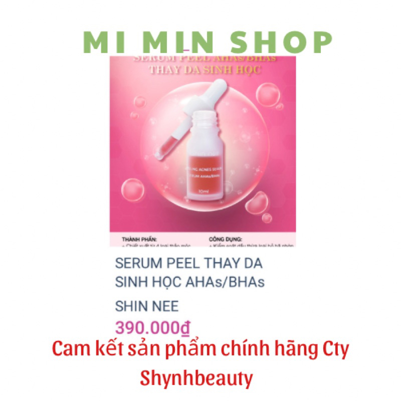 Serum Peel da BHAs/ AHAs Shin Nee 10ml