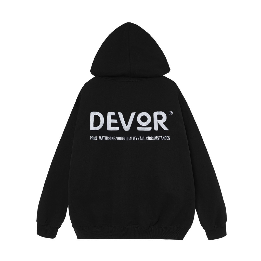 Áo Hoodie DEVOR Basic , From Rộng Logo Thêu/In cao thành - Định lượng 400GSM