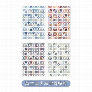 Sticker chữ và số để trang trí sổ sách