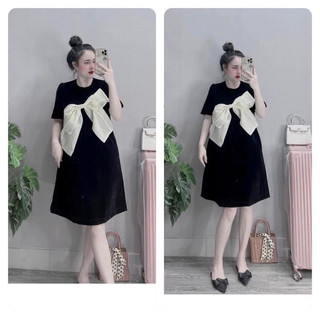 Váy bầu cộc tay nơ V36