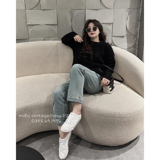 Áo len basic cổ tròn