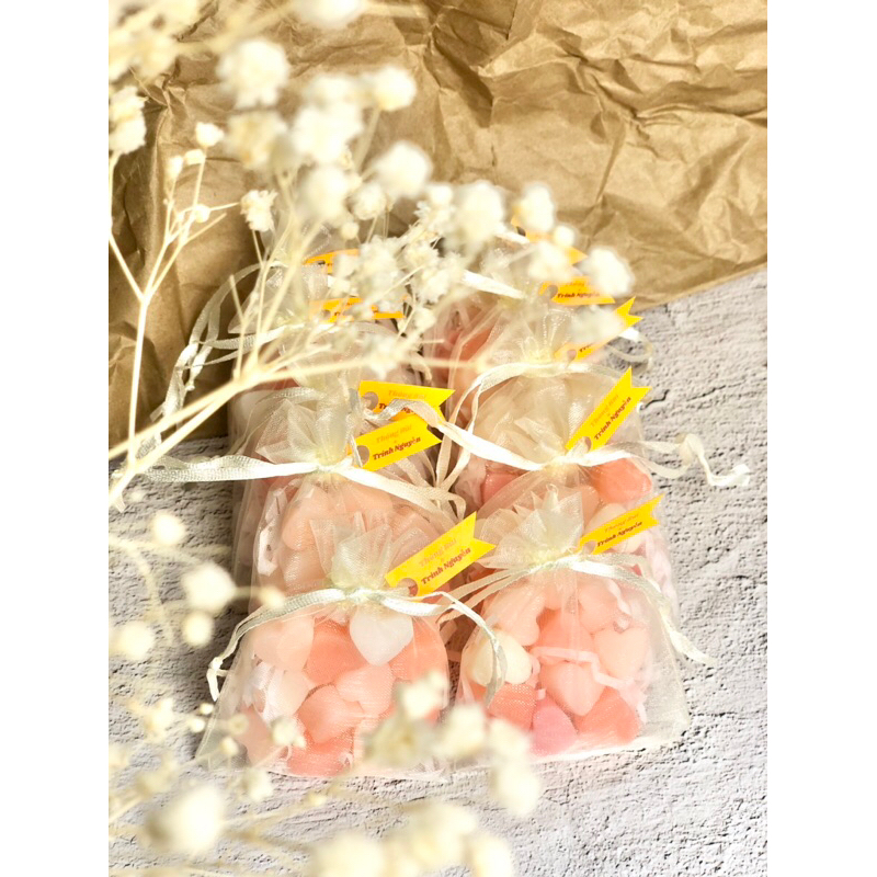 Set 50 Túi Sáp Thơm Trái Tim Mini Làm Quà Tặng 🎁, Làm Thơm Phòng, Khử Mùi - 25gr