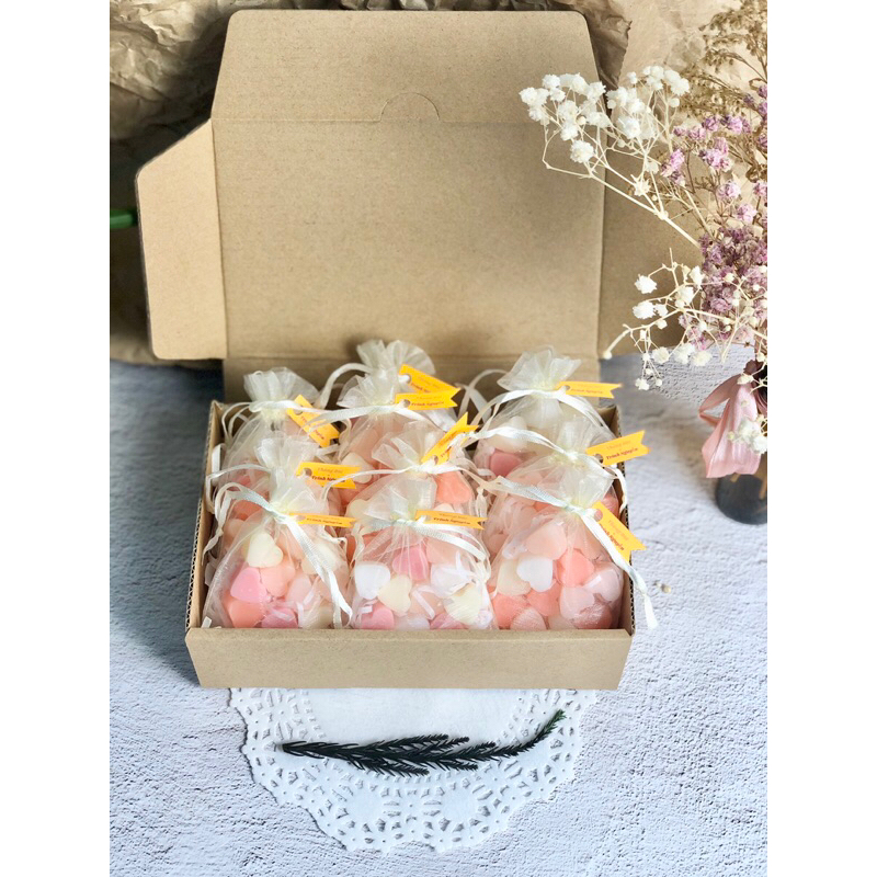 Set 50 Túi Sáp Thơm Trái Tim Mini Làm Quà Tặng 🎁, Làm Thơm Phòng, Khử Mùi - 25gr