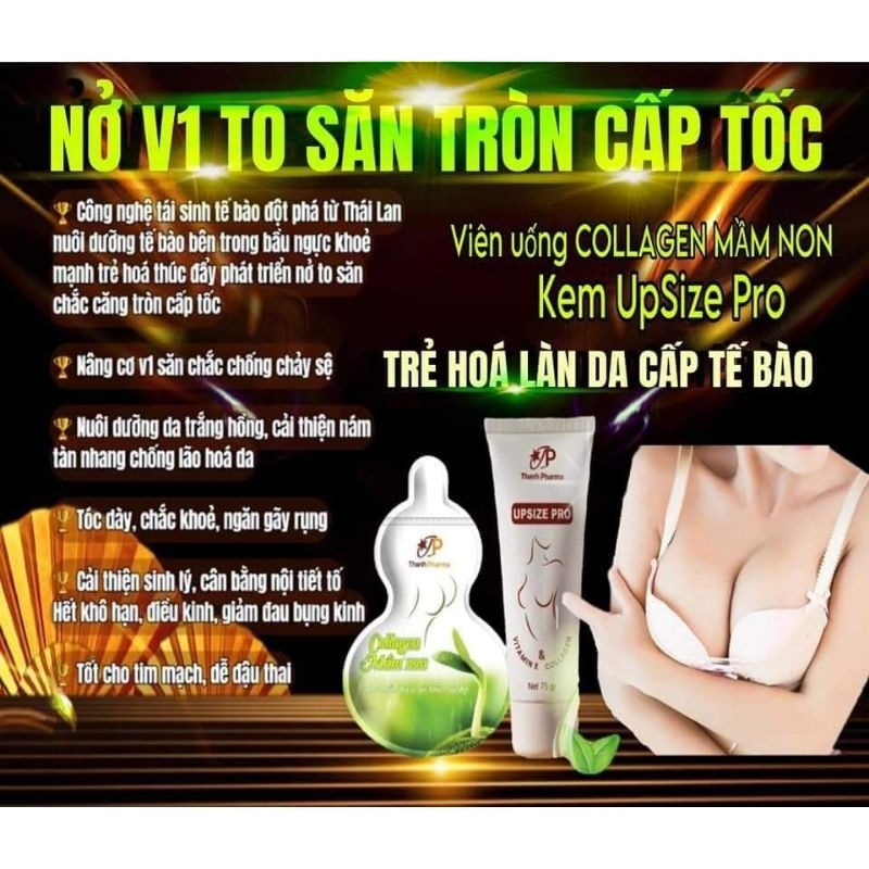 BỘ ĐÔI KEM UP SIZE PRO & COLLAGEN MẦM NON