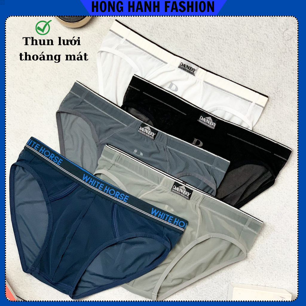 Quần lót nam lưới thông hơi.Mặc quần sịp nam ôm from nam tính, hàng chuẩn Bao đẹp, mềm,mịn, mát ship từ 3 sản phẩm