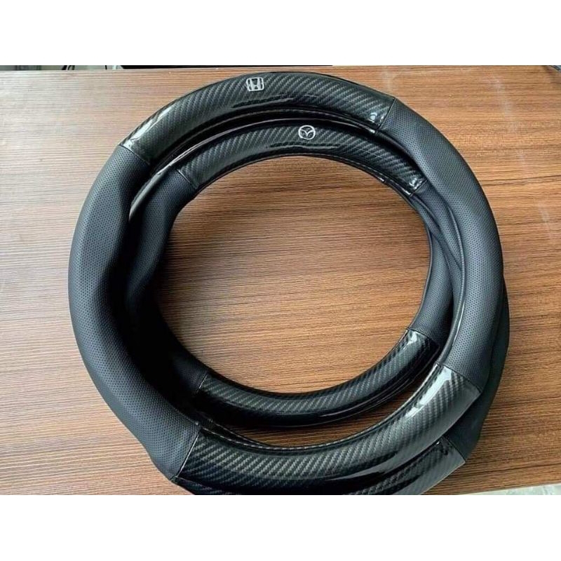 Bọc Vô Lăng Ô Tô Cacbon 4S Cao Cấp Có Logo Các Hãng Xe