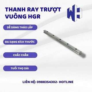 Thanh ray trượt vuông hgr.hgh15.20-1000mm,25-1000mm,30-1000mm