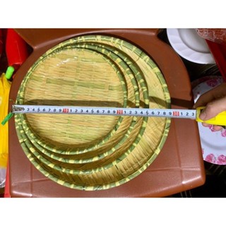 Mẹt nhựa giả tre sâu lòng, đĩa nhựa giả mây tre đan