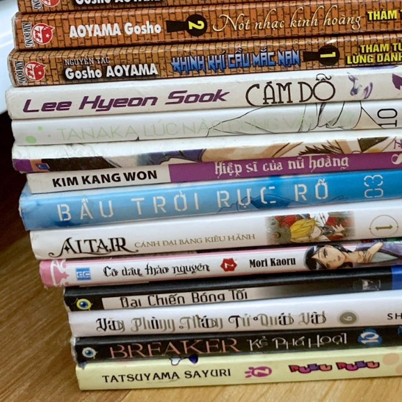 Vở truyên.tranh cũ Lô Lẻ 1: Blue Lock, Black Jack,  Mob Psycho, Asari, Guru, Nhà trọ nhất khắc, Văn phòng thám tử qv ...