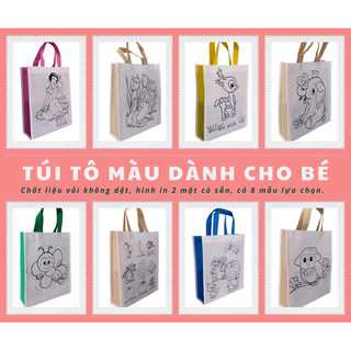 Túi vải tô màu cho bé