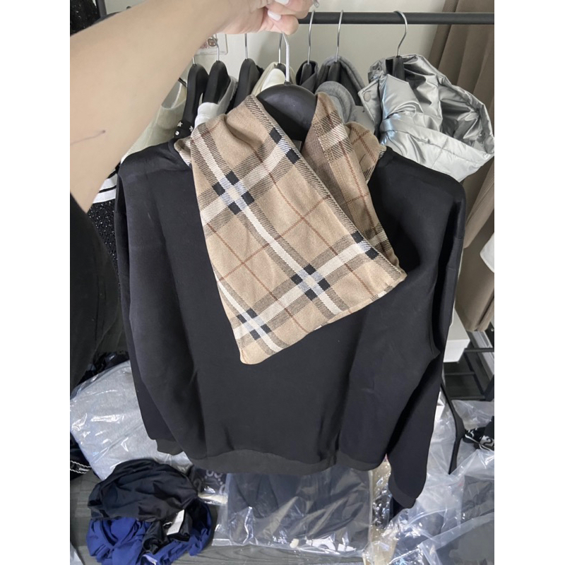 Áo hoodie zip phối mũ