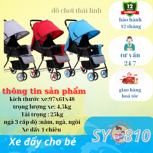 Xe Đẩy Gấp Gọn Tiện Lợi SY810 - Lỗi 1 Đổi 1