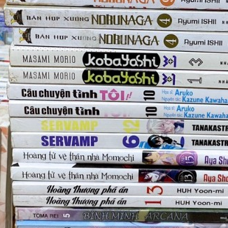 Vở truyên.tranh cũ Lô Lẻ 3: Tiara, Kobayashi, Blue flag, Sôi động cầu trường, Servamp, Hoàng tử Momochi, .